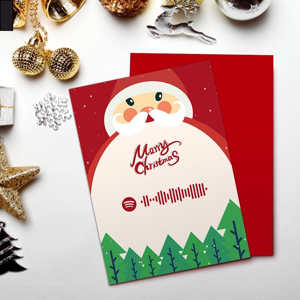 Merry Christmas Card with Spotify Code Christmas Snowman Gift for Family - Giftlab