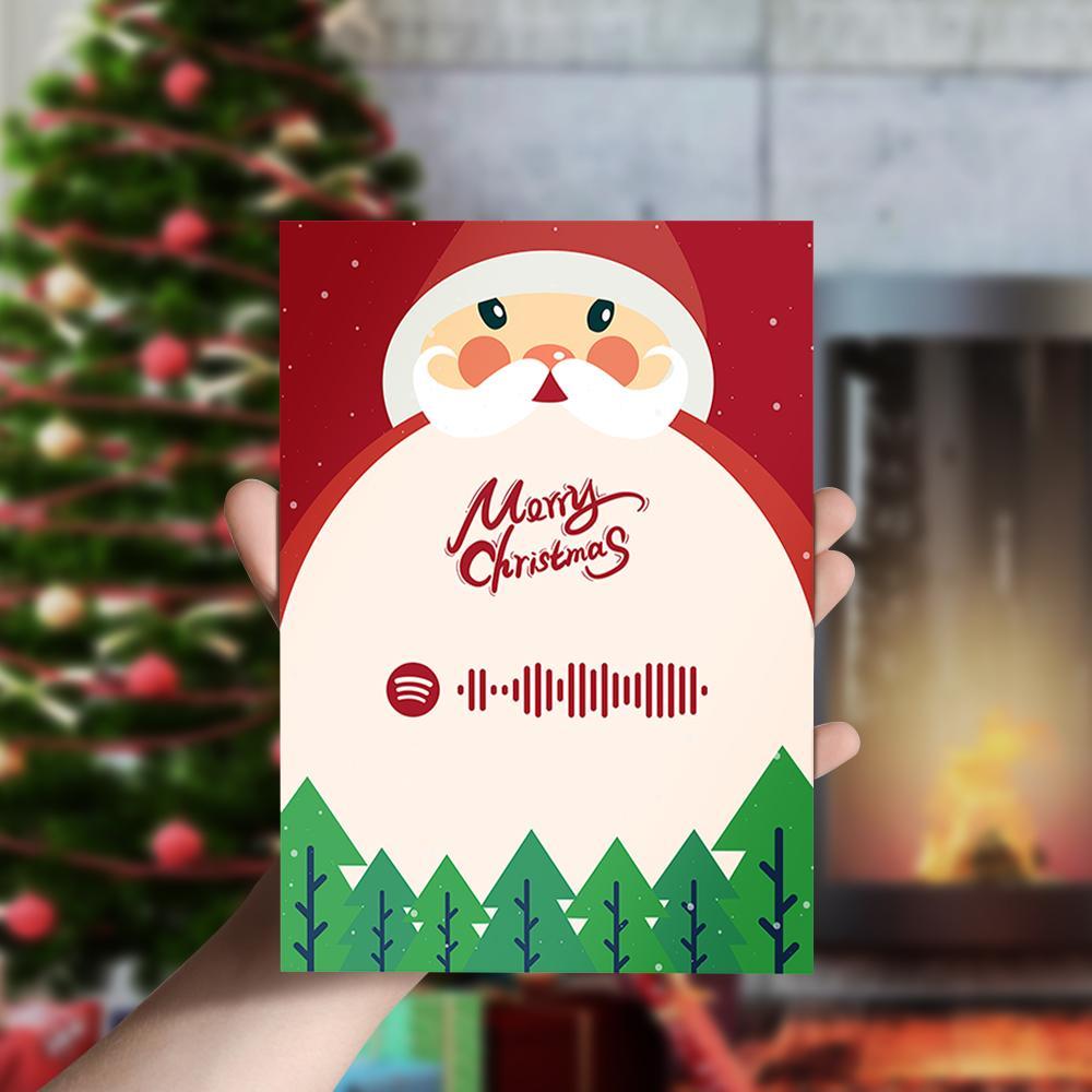 Merry Christmas Card with Spotify Code Christmas Snowman Gift for Family - Giftlab