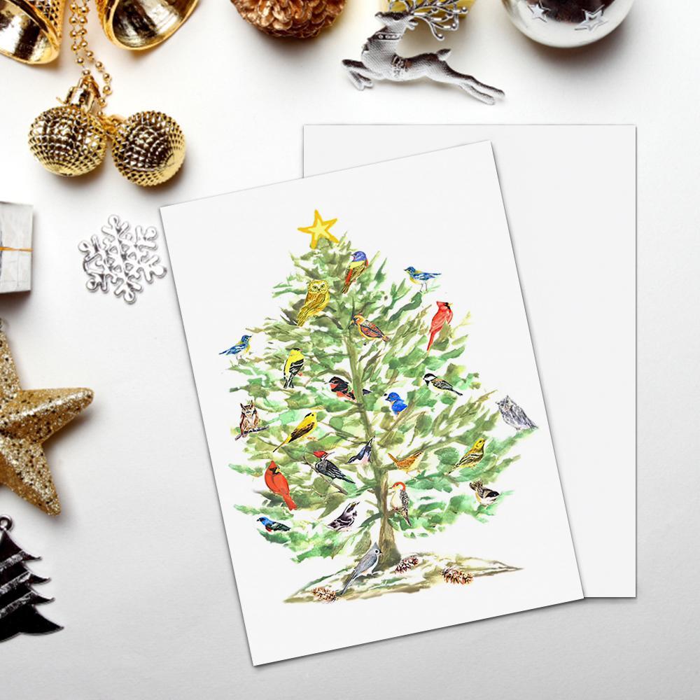 Funny Christmas Card Song Bird Christmas Card -Vertical Card - Giftlab
