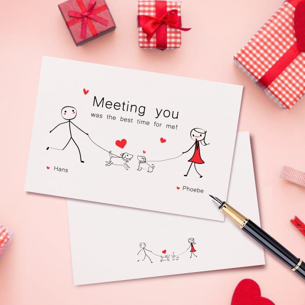 Valentine's Day Card Personalized Greeting Cards For Couple - Giftlab