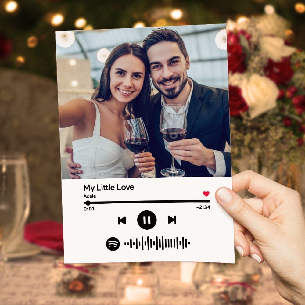 Custom Valentine Cards Music Greeting Card Christmas Gift for Her - Giftlab