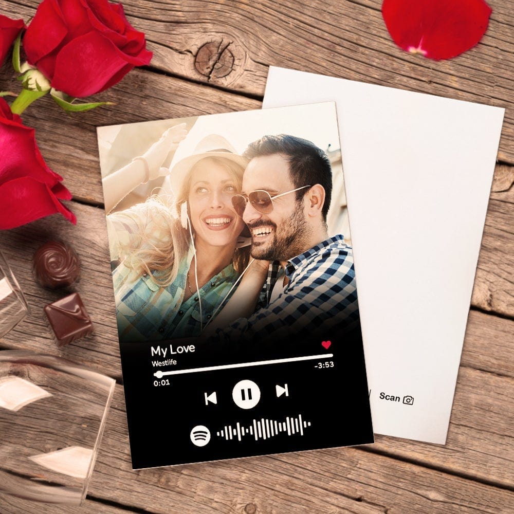Custom Spotify Code Valentine Cards Valentine's Gift for Him - Giftlab