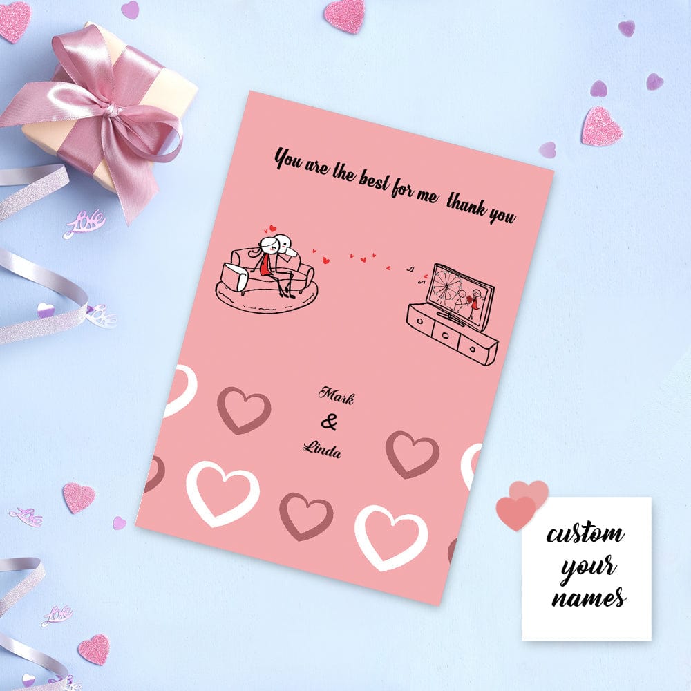 Custom Greeting Card You Are the Best for Me Gifts for Her - Giftlab