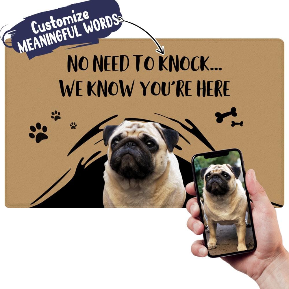 Custom Welcome Doormat With Pet Photo - Giftlab