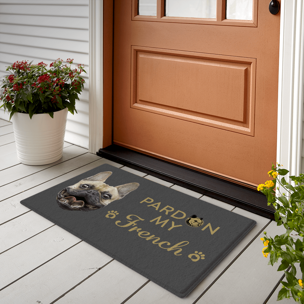 Custom Photo Doormat Outdoor Doormat Welcome Doormat - Black - Giftlab