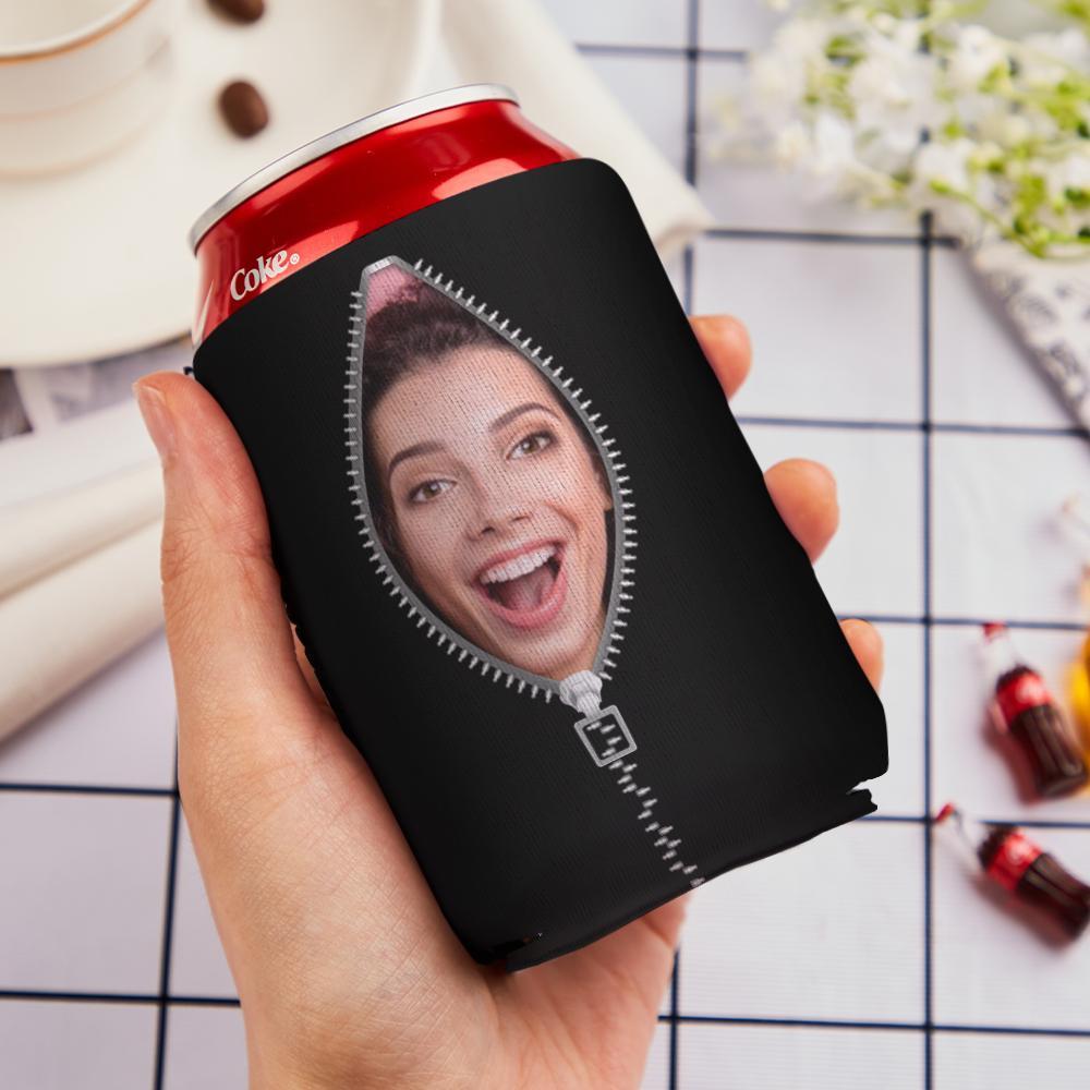 Custom Koozie With Photo for Funny Bachelor Party Gifts Zipper Christmas Gifts - Giftlab