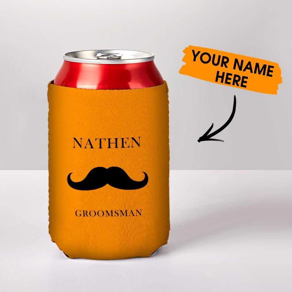 Custom Groomsmen Koozies Custom Beer Koozie With Name Drink Koozie Bachelor Party Gifts Groomsmen - Giftlab