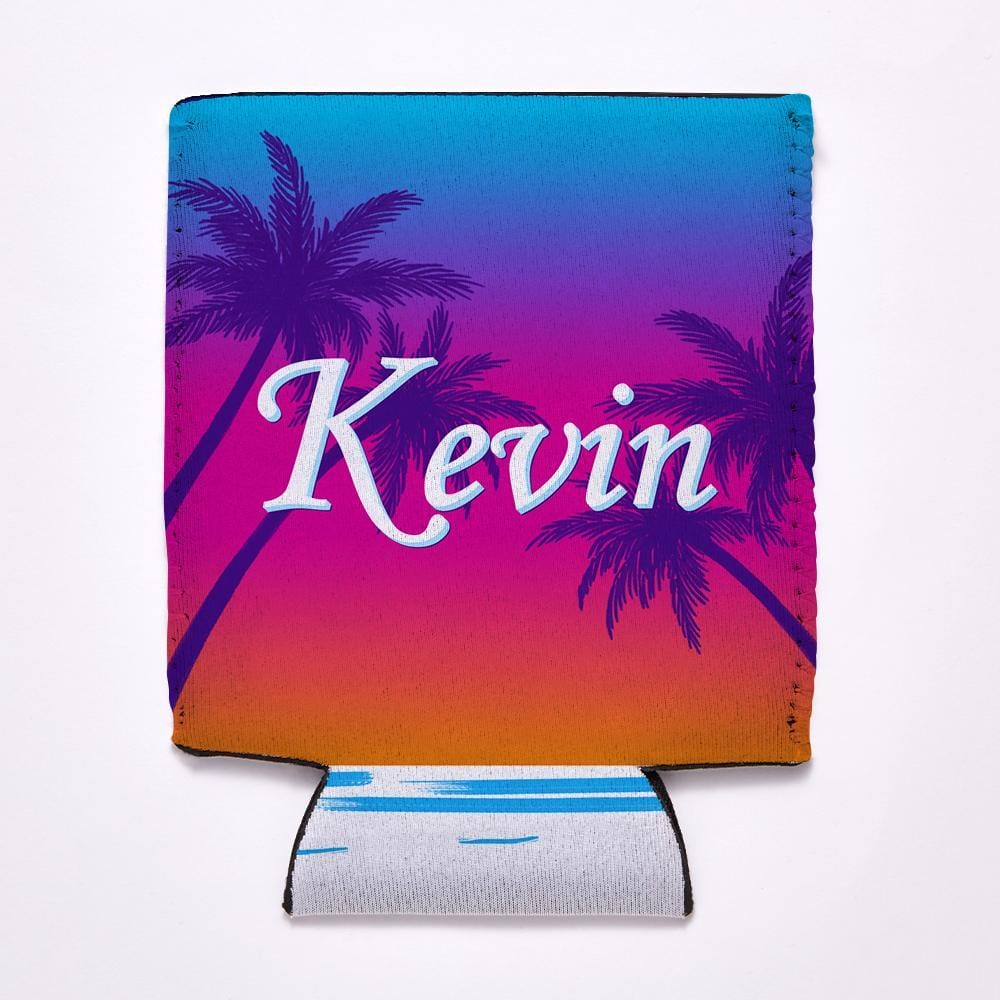 Insulated Beer Can Holder With Name Custom Koozie Gifts for Him Gradient - Giftlab