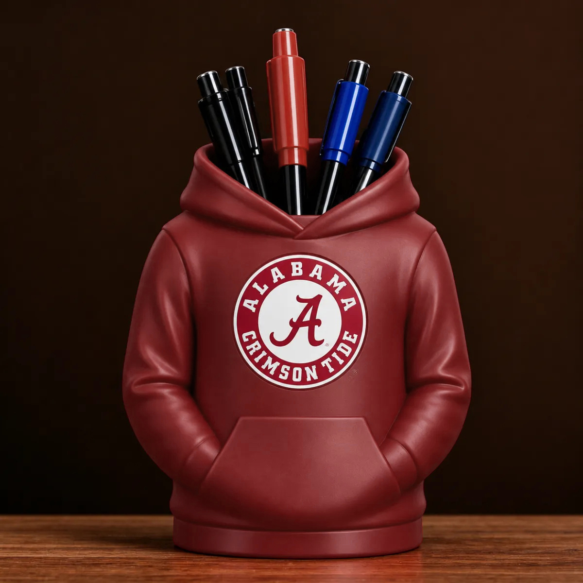 College Hoodie Desk Organizer, Pen Pencil and Utensil Holder, 3D Printed College Football Office and Kitchen Decor, Fan Gift - GiftlabUS