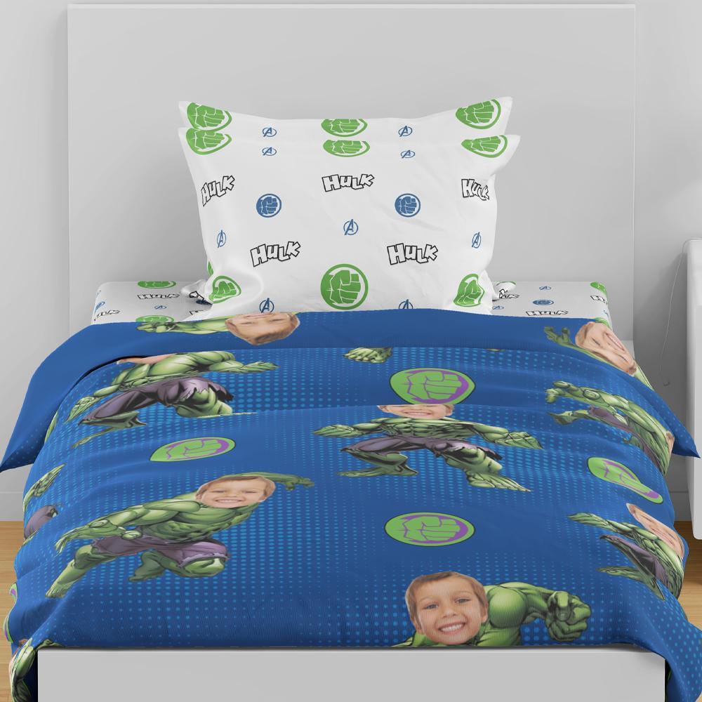 Custom Hulk Bedding Set Minime Duvet Cover Super Hero Personalized Gifts For Boy - Giftlab