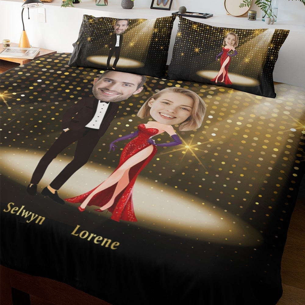 Valentine's Day Bedding Custom Duvet Covers Gifts for Couple Suit And Dress - Giftlab
