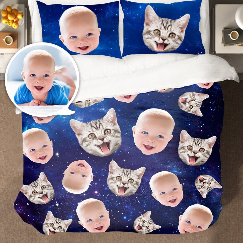 Custom Double Bedding Set Duvet Cover Personalized Gifts - Giftlab