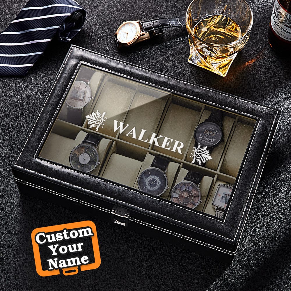 Engraved Watch Box Personalized Watch Box Gifts For Watch Collector - Giftlab