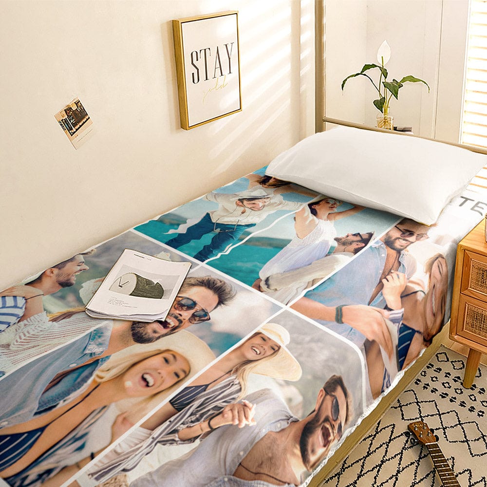 Custom Photo Collage Bedding Personalized Bedding Duvet Cover Single Bed Sheet Gifts - Giftlab