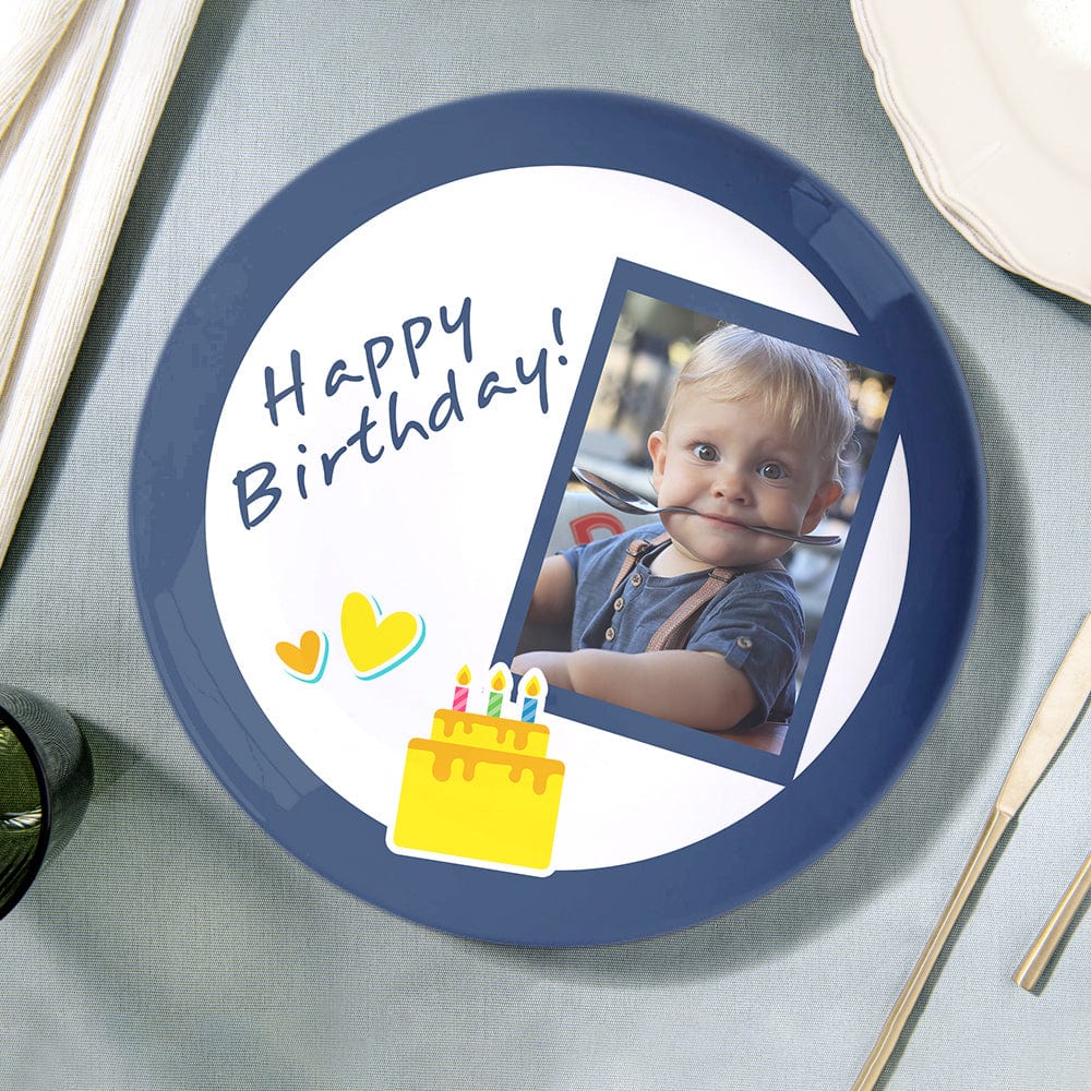 Photo Plates Personalized Dinner Plate Ceramic Plate Birthday Gifts For Kids - Giftlab