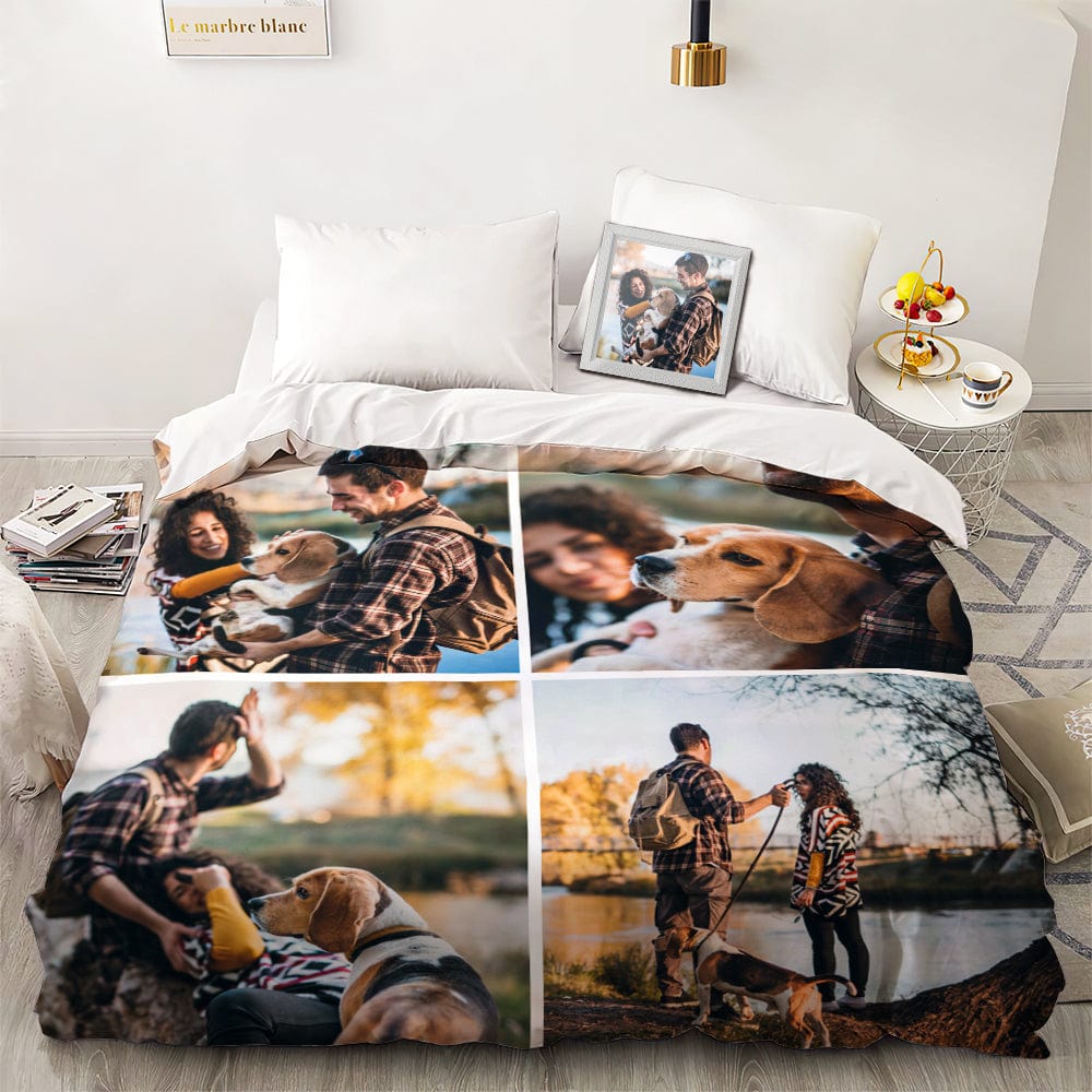 Custom Duvet Cover With Photos Gifts for Pet Lovers 1-9 Photos - Giftlab