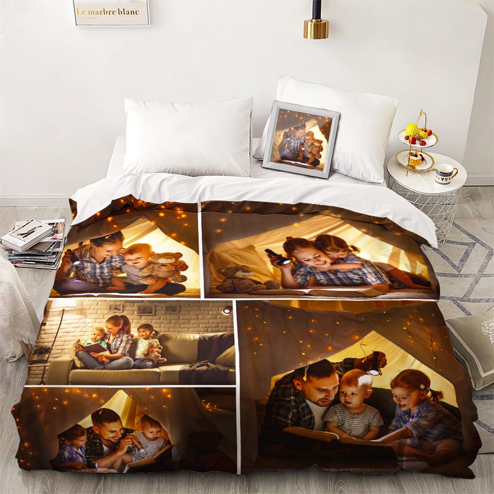 Personalized Duvet Cover With Photos Father's Day Gifts Up To 9 Photos - Giftlab