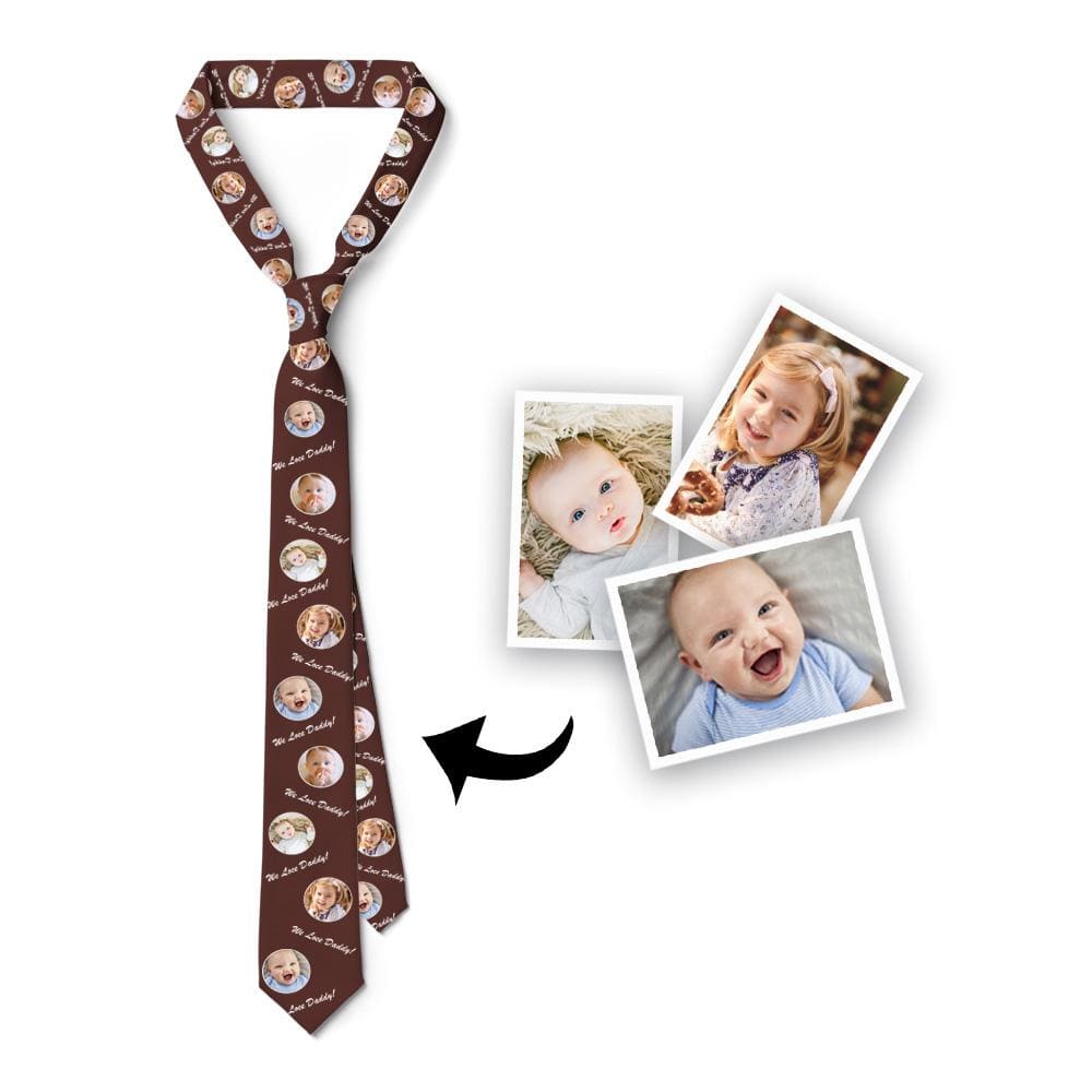 Father's Day Ties Men's Ties Custom Tie Gift For Dad - Wine Red - Giftlab