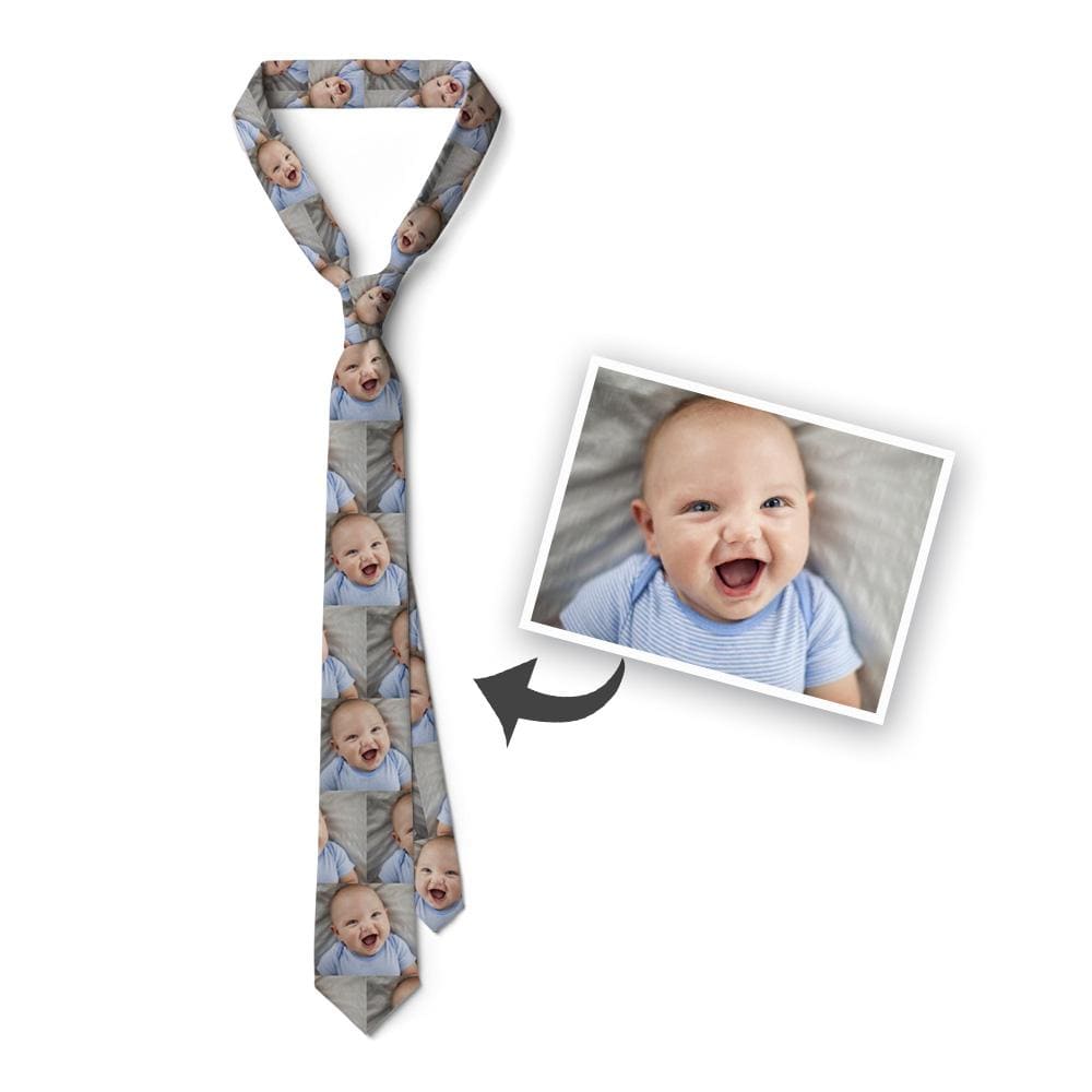 Father's Day Ties First Fathers Day Gifts Custom Tie - Grey - Giftlab