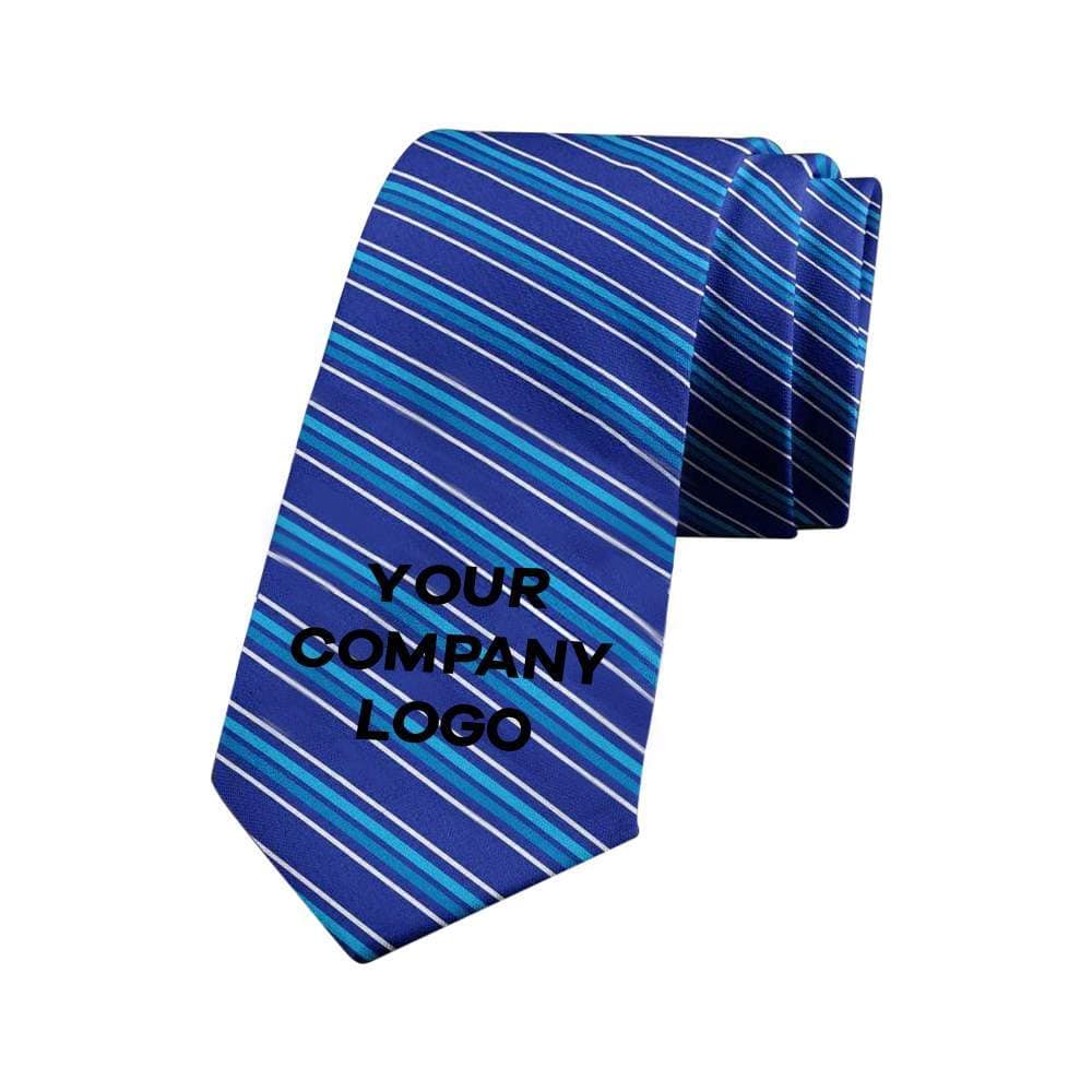 Father's Day Ties Custom Business Gifts Custom Necktie - Blue Stripes - Giftlab