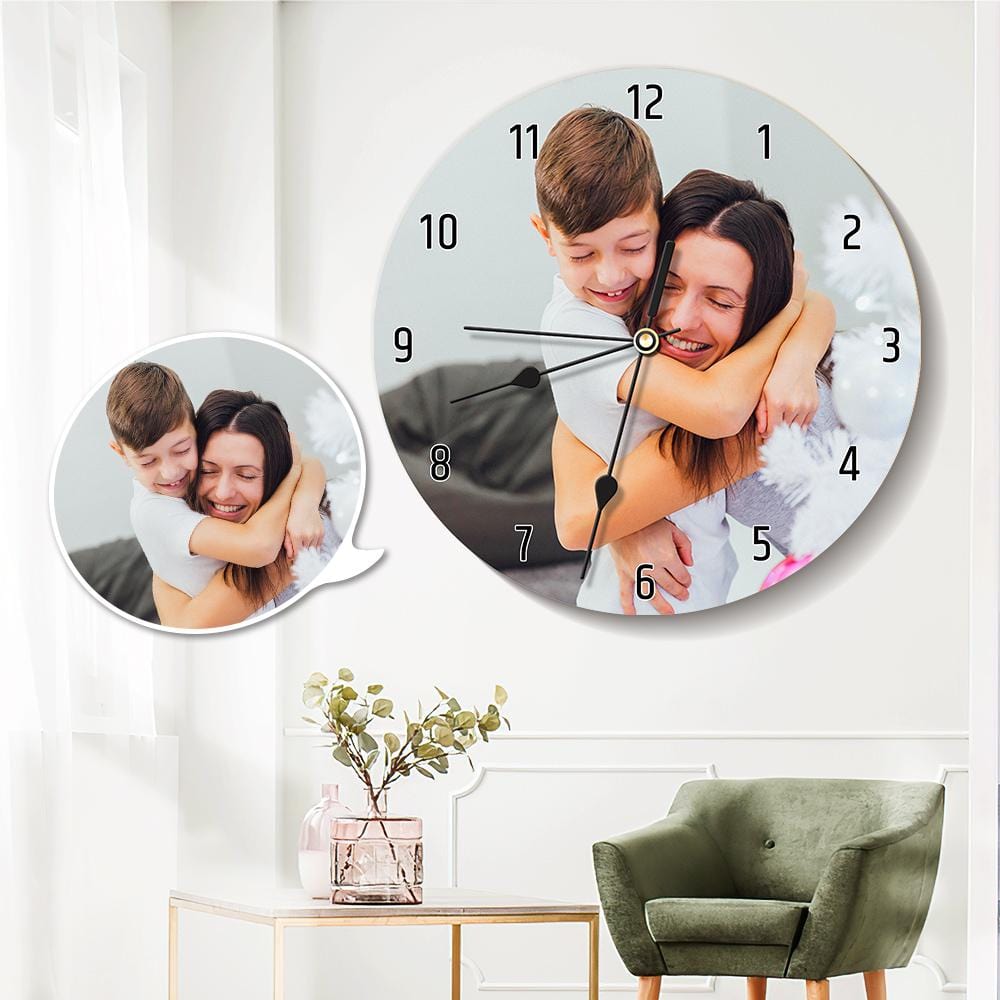 Personalized Wall Clock Mother's Day Gift for Mom - 25*25cm - Giftlab