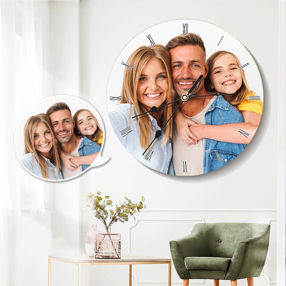 Custom Clock Custom Wall Clock Father's Day Gift For Dad - 25*25cm - Giftlab