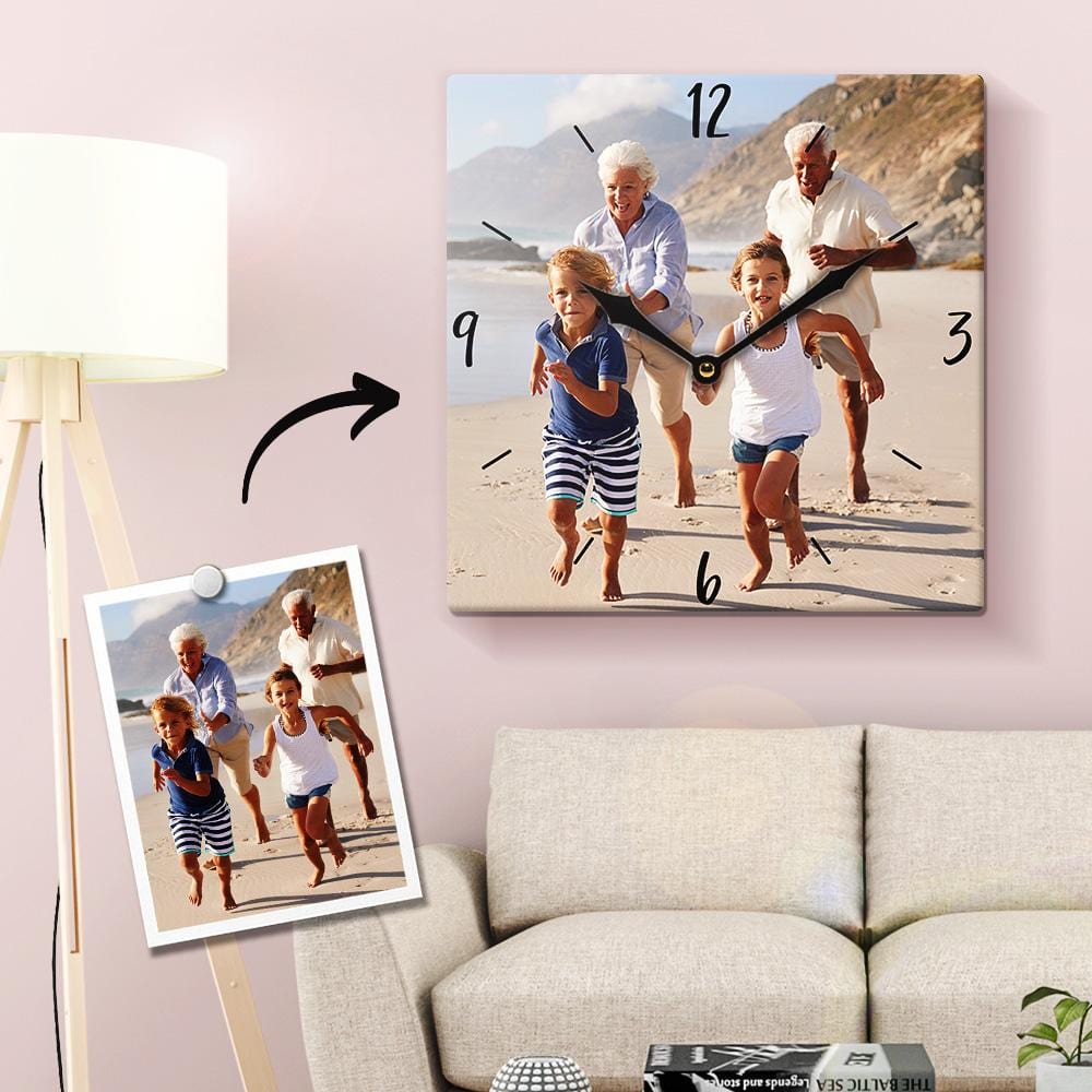 Personalized Picture Clock Grandparent Gift Family Gift 20*20cm - Giftlab