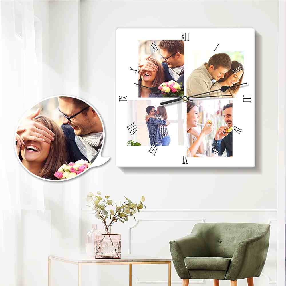 Custom Wall Clock Photo Wall Clock Home Decor Gifts For Couples 20*20cm - Giftlab