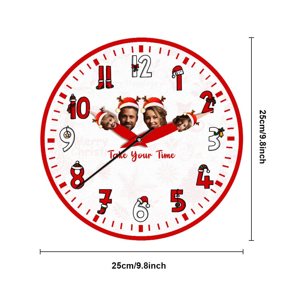 Custom Family Face Clock Christmas Gifts - Giftlab