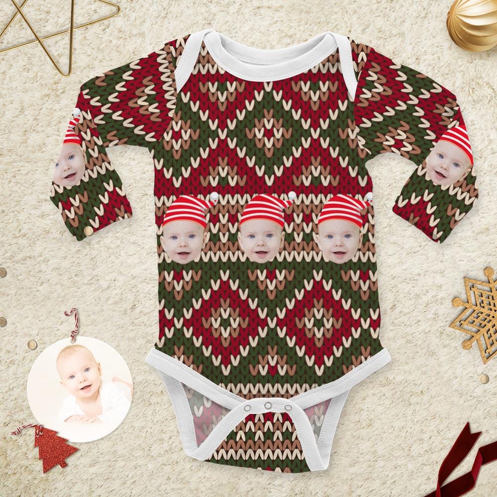 Customized Infant Onesies Infant Christmas Dress Plaid Pattern Baby Christmas Gift - Giftlab