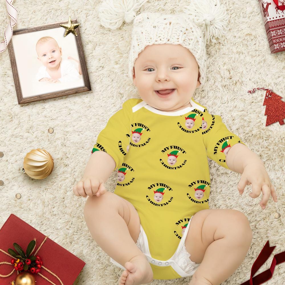 Personalized Newborn Onesie Baby's First Christmas Outfit Newborn Christmas Gifts - Giftlab