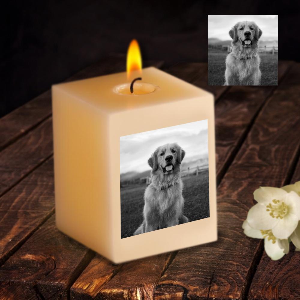 Photo Candle Personalized Candles Passed Away Dog Gifts Pet Memorial Gifts - Giftlab