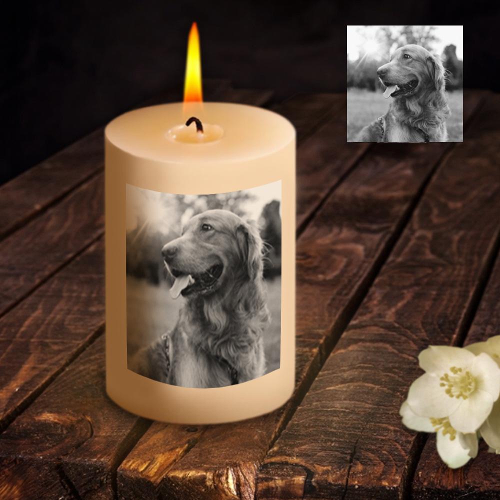 Custom Photo Candle Picture Candles Memorial Candle Personalized Dog Memorial Gifts - Giftlab