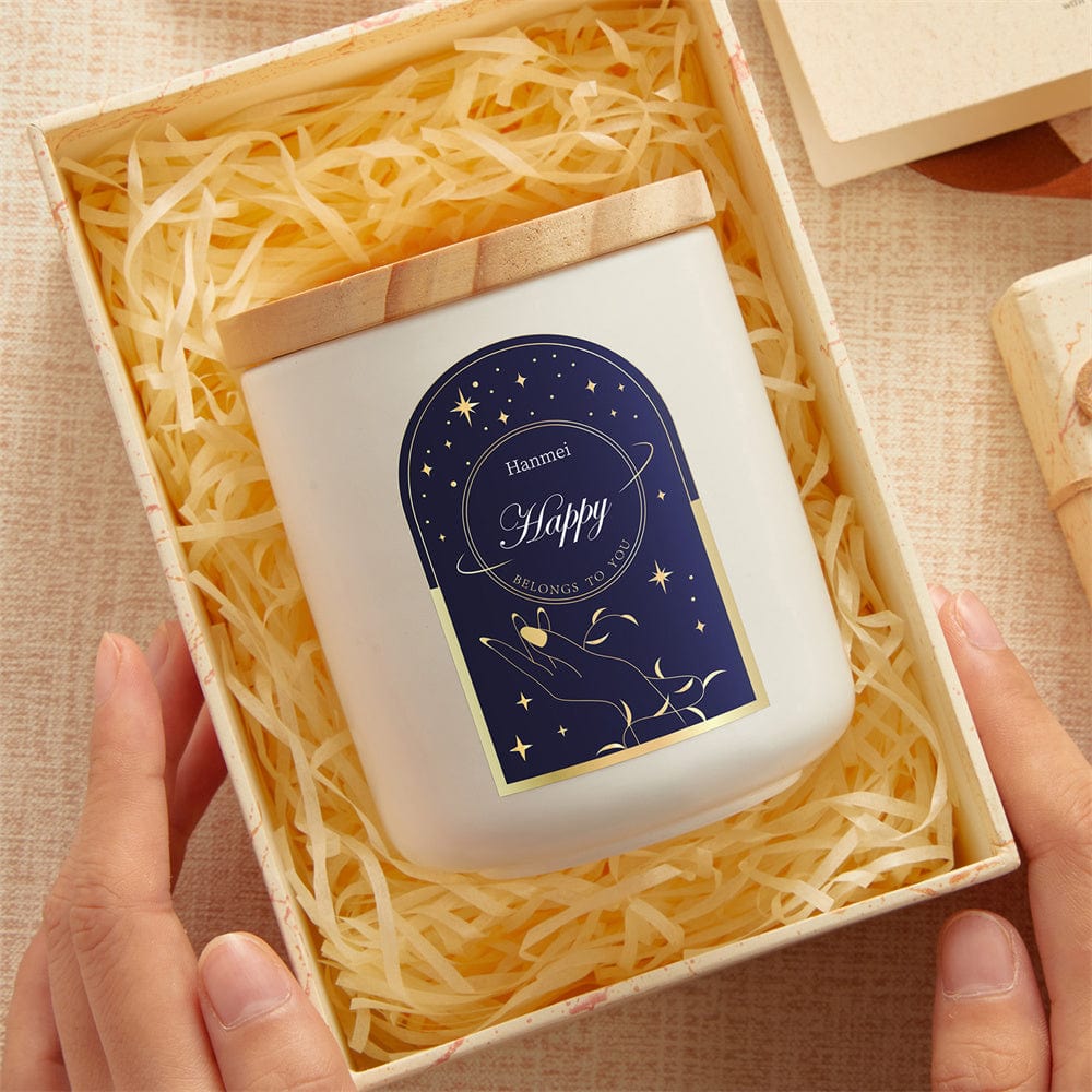 Custom Name Home Decorative Fragrance Candles Gift Large Jar Candle - Giftlab