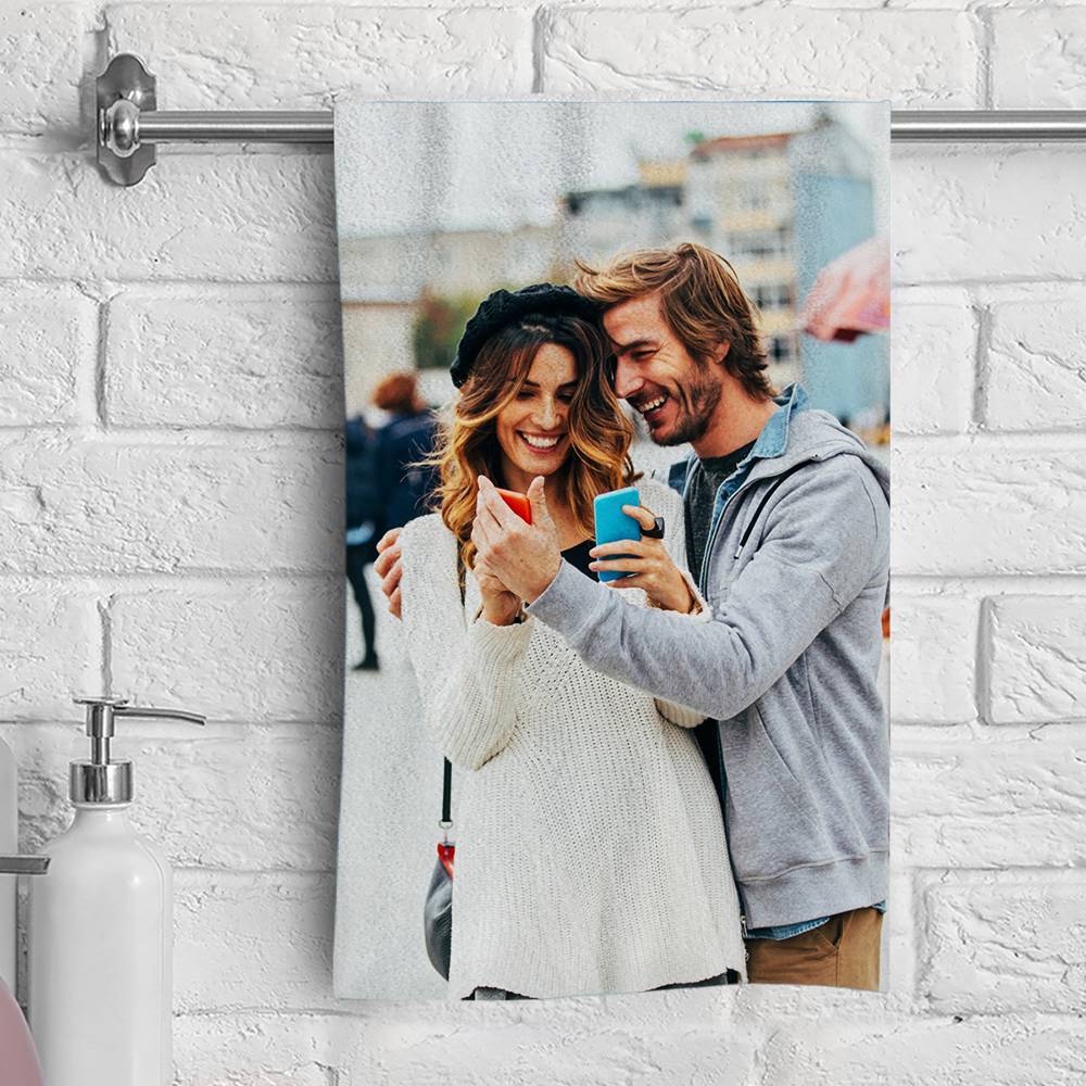 Custom Photo Towel Family Towel Fiber Towel for Lover 3 Size Bathroom Gifts - Giftlab