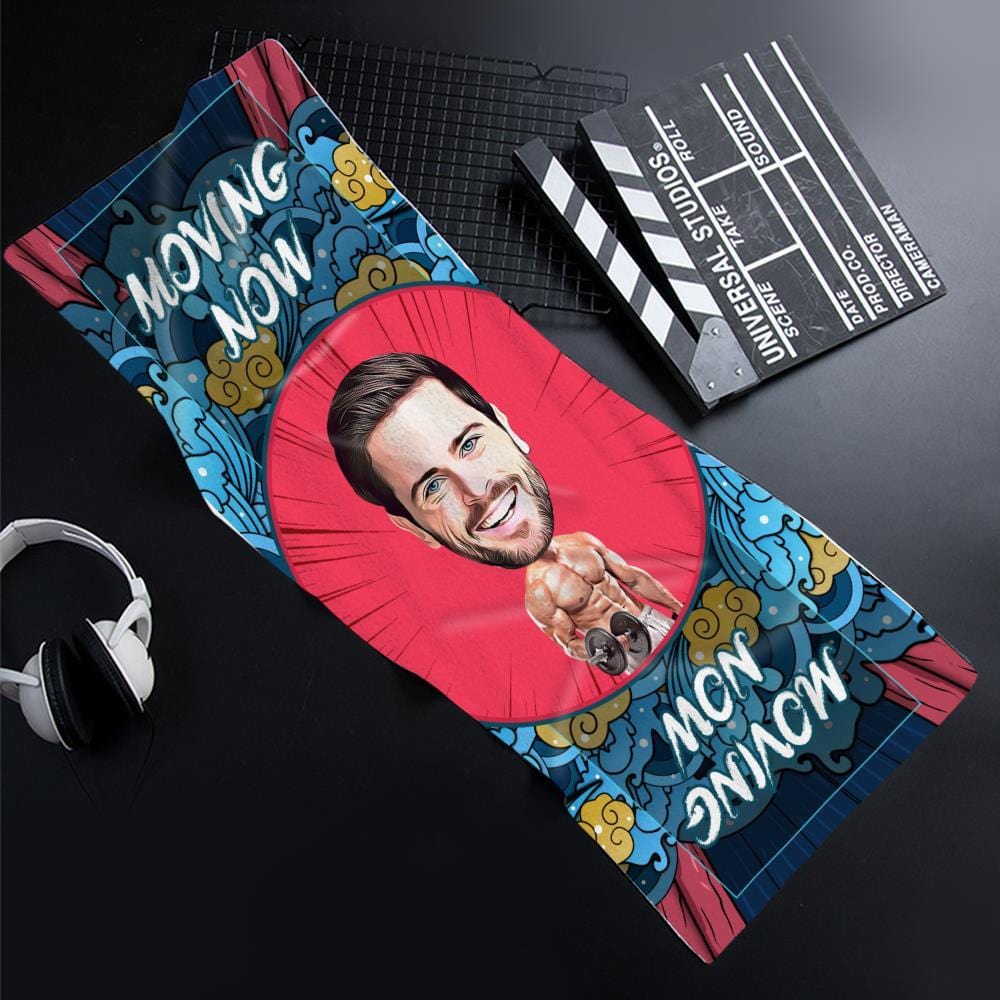 Custom Funny Photo Towel for Boyfriend Moving Now - GiftLab