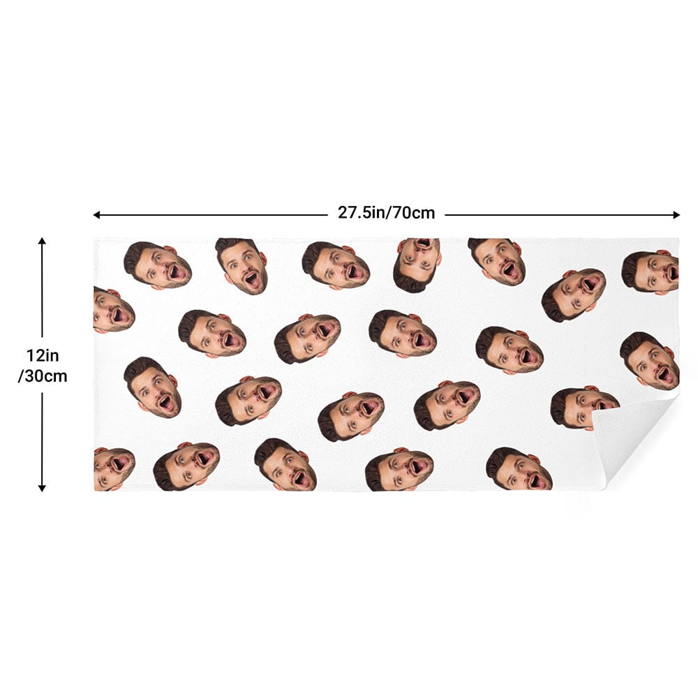 Design Your Own Towel With Face Funny Gifts for Family Personalized White Towel - Giftlab
