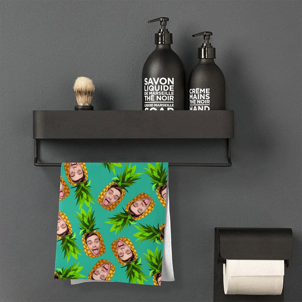 Custom Hand Towel With Faces Funny Gifts for Him Pineapple - Giftlab