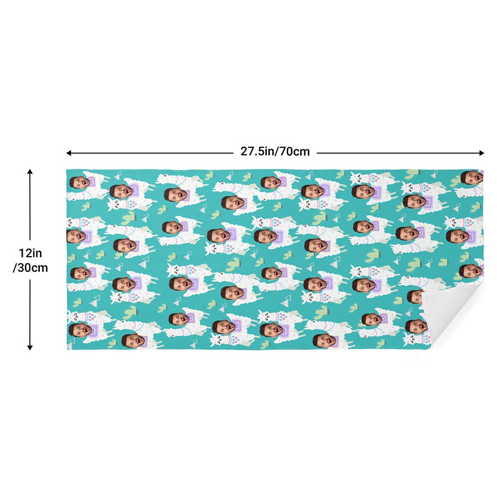 Custom Hand Towel With Faces Personalized Photo Towel Funny Gifts for Friends Sheep - Giftlab