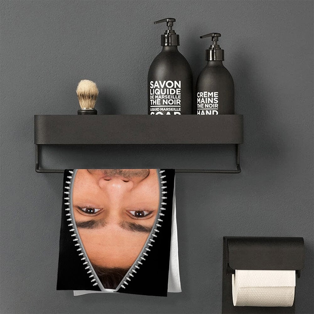 Funny Towel With Faces Zipper Towel Personalized Towel Funny Gifts for Him - Giftlab