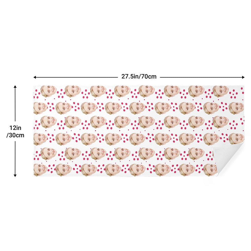 Customized Towel With Face Personalized Towel Gifts for Women Red Circle - Giftlab