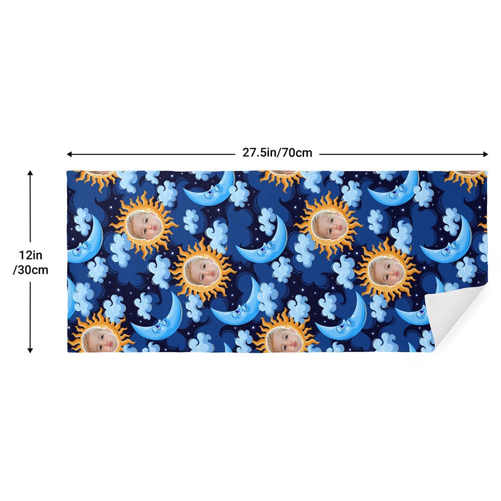 Custom Face Towel Funny Gifts for Kids - Blue Moon Towel - Giftlab