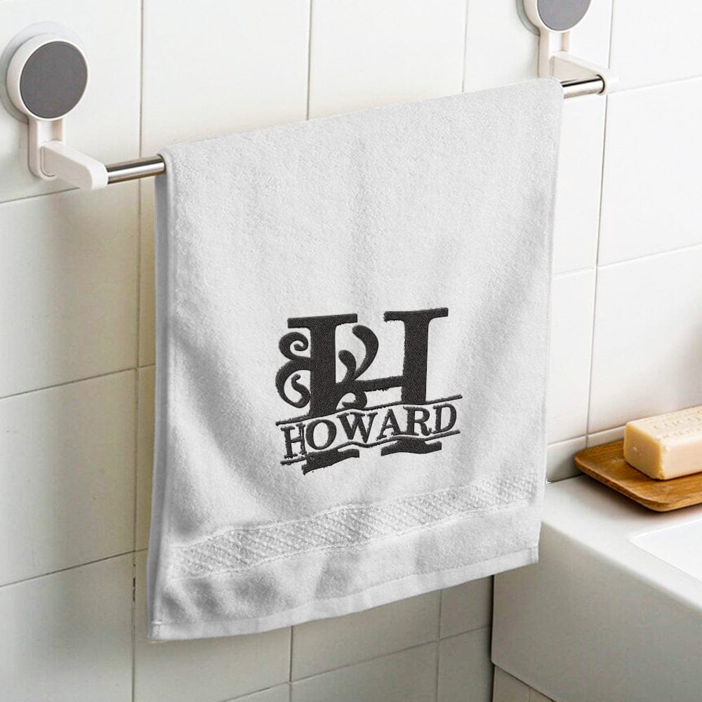 Custom Embroidered Towel Personalized Initial and Name Towel Gift for Lover - Giftlab