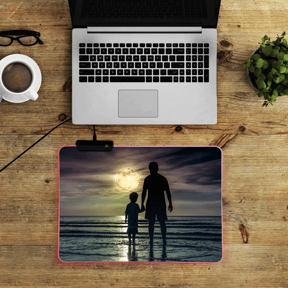 Custom Mouse Pad Gift for Gamers Luminous LED Photo Gaming Mousepad-30in*16in - Giftlab