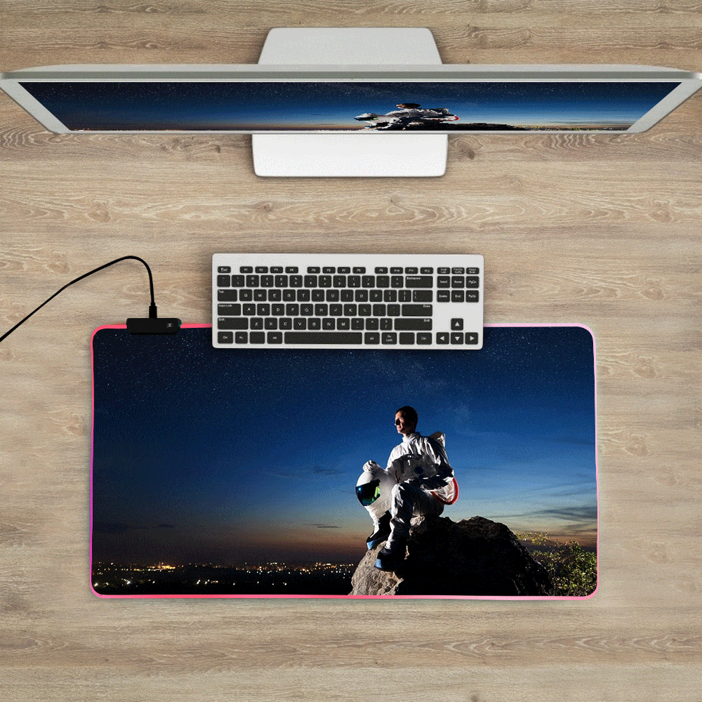 Custom Mouse Pad Gift for Gamers Luminous LED Photo Gaming Mousepad-14in*10in - Giftlab