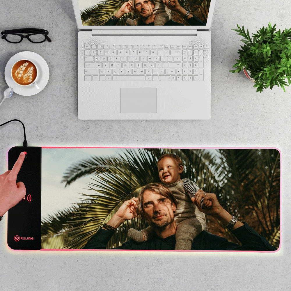 Custom Gaming Mouse Pad Wireless Charging Gift for Gamers - Giftlab