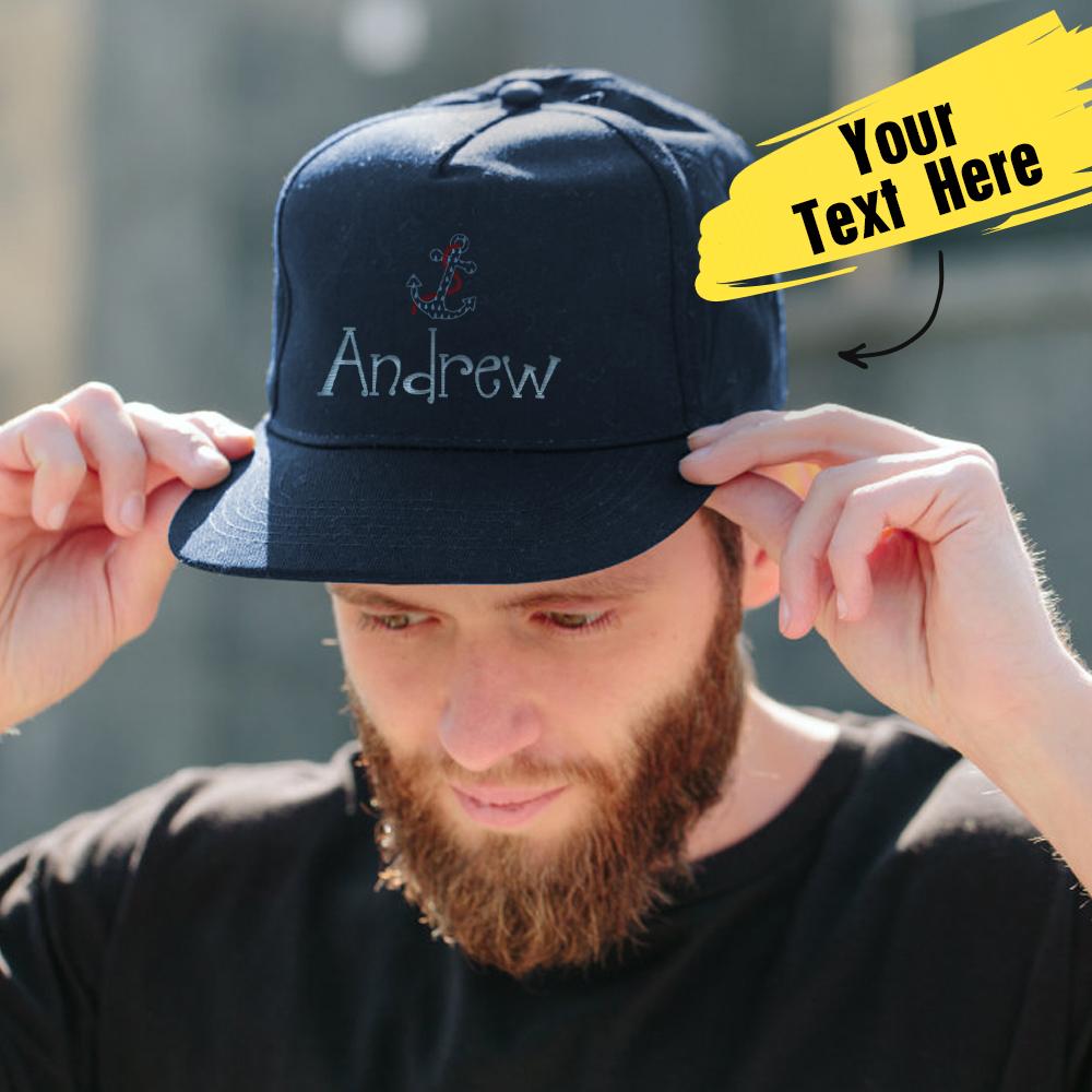 Custom Text Cap for Boy Summer Cap Dark Blue - Giftlab