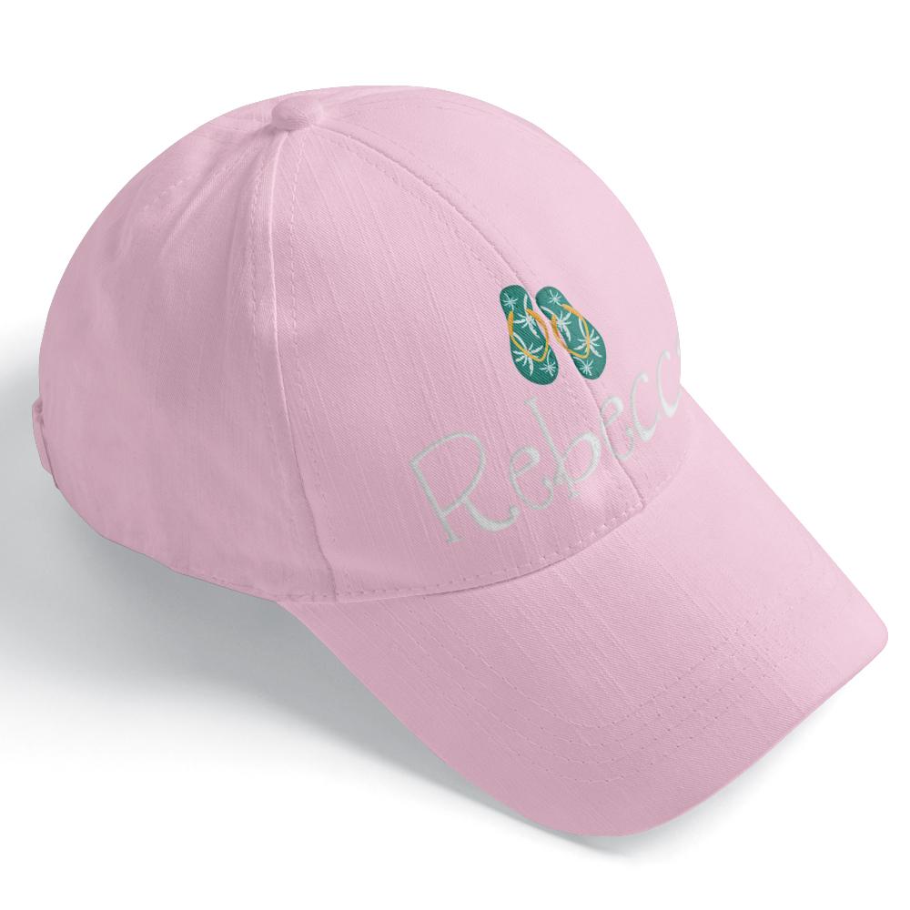 Custom Text Cap for Girl Travel Cap Comfortable Pink - Giftlab