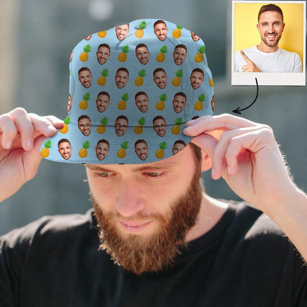 Custom Face Cap Unisex for Summer Cap for Travel Pineapple Cap - Giftlab