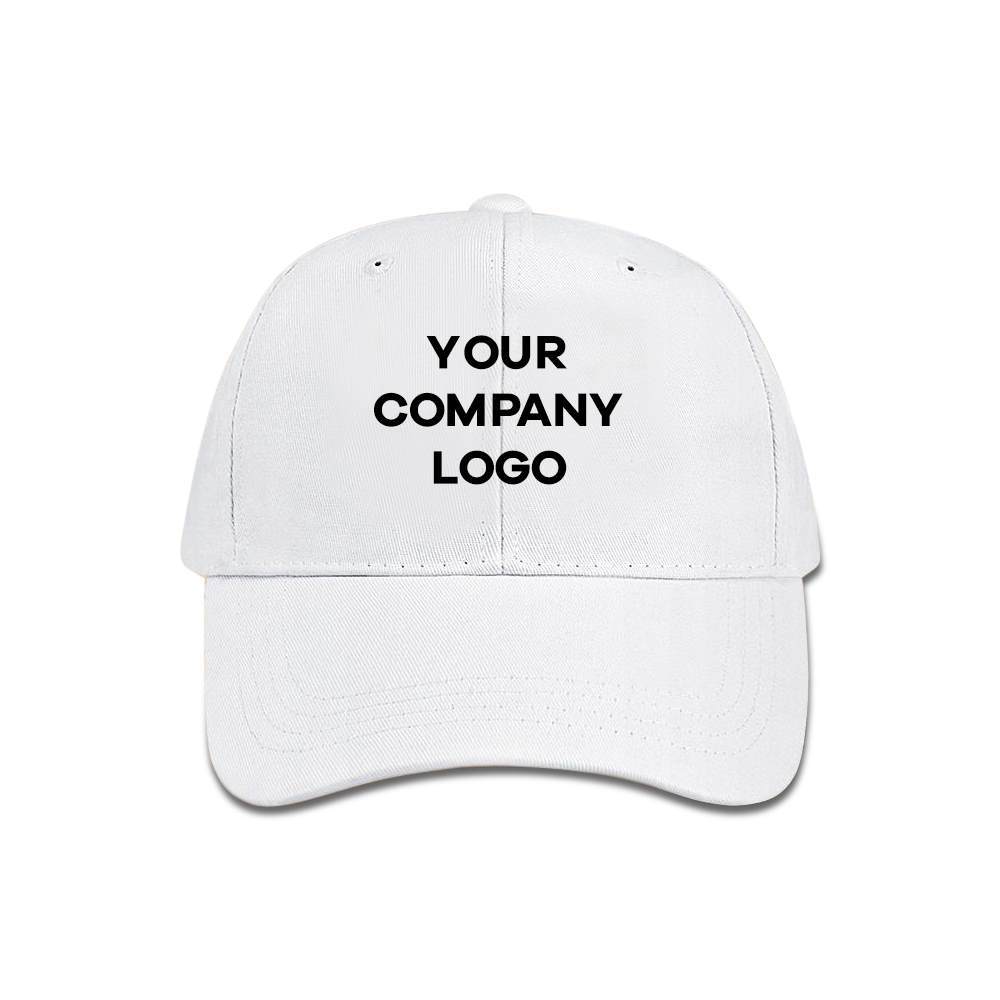Business Gift Custom Baseball Cap - White - Giftlab